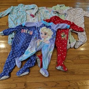 Eight 24 months/2T pajamas.